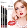 12pcs/set Lip Liner Pen, Professiona Lipstick Pen Impermeable Larga duración