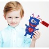 4E's Novelty Valentines Monster Craft Ornament (12 Pack) Foam Valentines