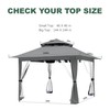 Grey Gazebo Replacement Cover Compatible with ABC 13x13 Pop Up