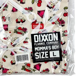 Dixxon Flannel "Momma's Boy" Men's LARGE Button Tattoo Party Shirt