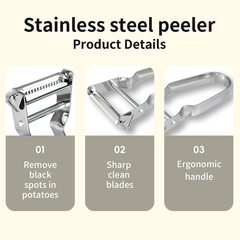 2 Pcs Peeler, Vegetable Peeler, Stainless Steel Speed Peeler, Vegetable