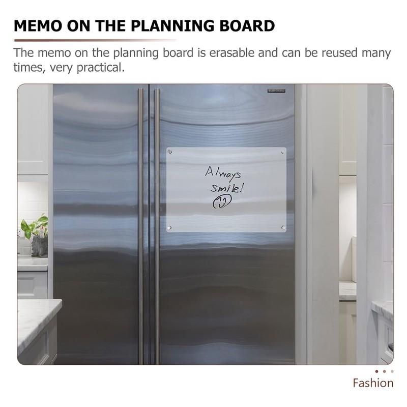 STOBOK for Erasable Erase Magnetic Fridge Shopping Planner Clear Magnet