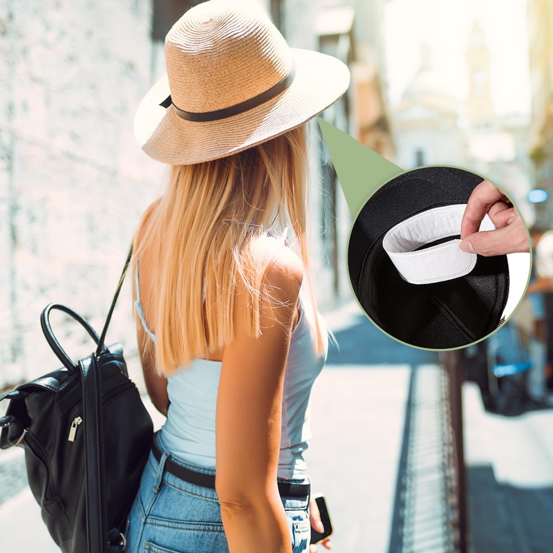 50pcs Hat Sweat Liner for Cap, White Absorbent Hat Liners