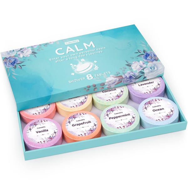 CalmNFiz Shower Steamers 8 Pack Set Shower Bombs Tablets in