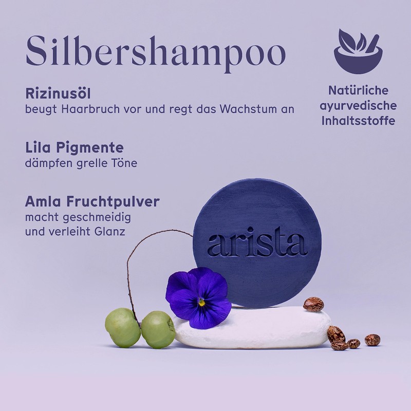 Arista Solid Silver Shampoo Anti-Yellow Tint Shampoo Nourishing Silver Shampoo