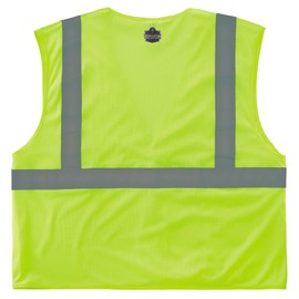 Ergodyne unisex adult Reflective Safety Vest, High Visibility Mesh, Interior and Exterior Pocket, 2, Type R Class 2 Economy Mesh Vest Single Size, Lime, Large US
