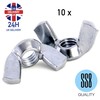 10 X M6 Wing Nuts Butterfly Hand Nuts Threaded DIN