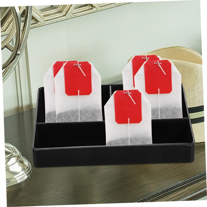 ABOOFAN Tea Bag Storage Organizer 3 Compartments Food-Grade Coffee Box
