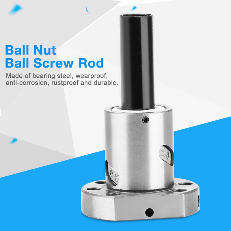 16mm Bearing Steel Flanged Ball Screw with Ball Nut For