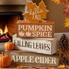 4 Pcs Fall Decorations For Home Wooden Maple Leaf Sign