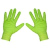 Sealey Hi-Vis Green Diamond Grip Extra-Thick Nitrile Powder-Free Gloves, Large,