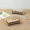Restaurantware Sushi Containers, Pack Of 100 Plastic Disposable Rectangle Sushi