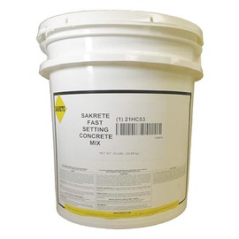 Sakrete Concrete Mix,Pail,50 lb,Fast Setting 120019-1 Each