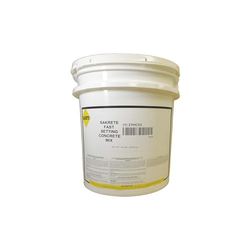 Sakrete Concrete Mix,Pail,50 lb,Fast Setting 120019-1 Each