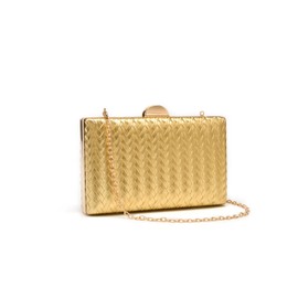 MUDUO Colored diamonds clutch purses for women evening bags, wedding handbags evening clutch purse, birthday gift (GOLD-woven)