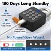 Keylesslife Fingerprint Padlock with Code,Combination Padlock Gym Locker Lock,Smart Padlock