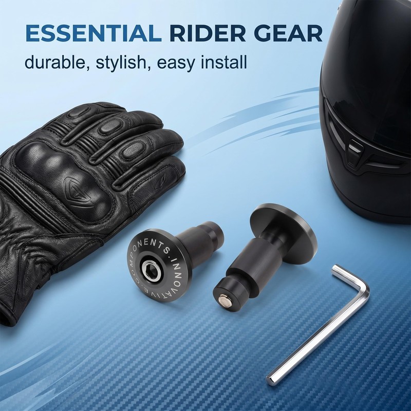 Pack of 2 Motorcycle Handlebar Ends, Universal Handlebar Weights for