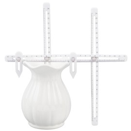 WEBEEDY Pottery Throwing Gauge Set for Measuring Height and Width, Pottery Measuring Combination Tools Set, Adjustable Pottery Ruler, Clay Measuring Tool