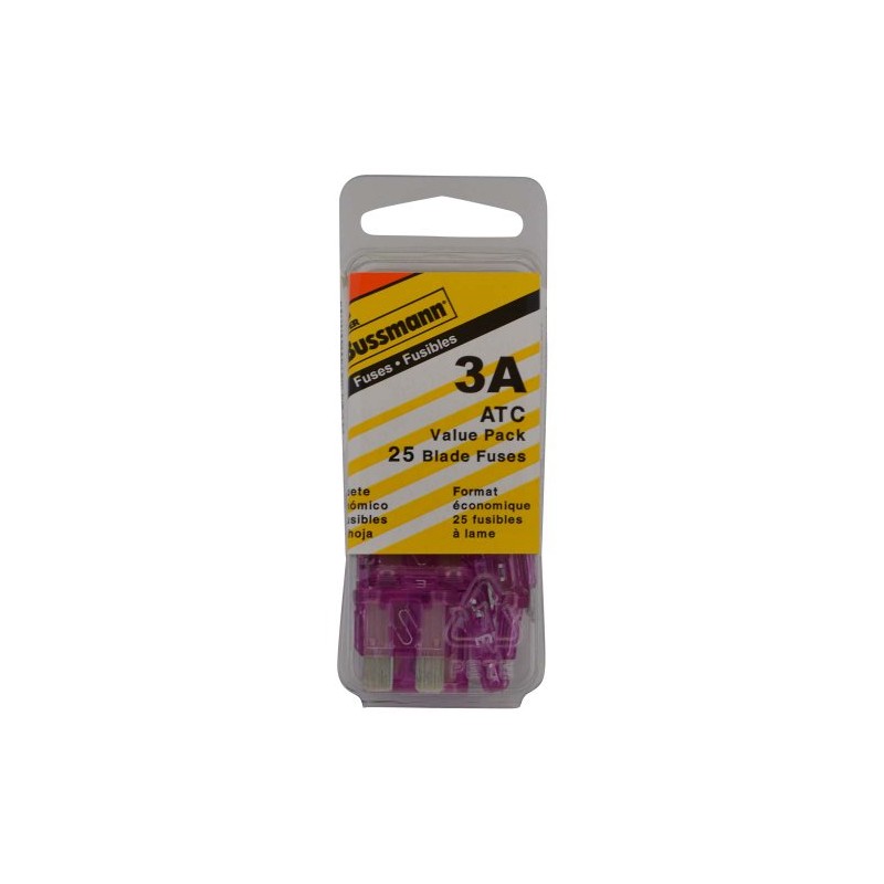 Bussmann (VP/ATC-3-RP) Violet 3 Amp 32V Fast Acting ATC Blade