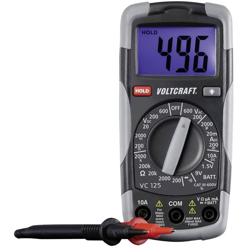 VOLTCRAFT DT-TEST-KIT 150 Hand-Multimeter digital CAT III 600 V Anzeige
