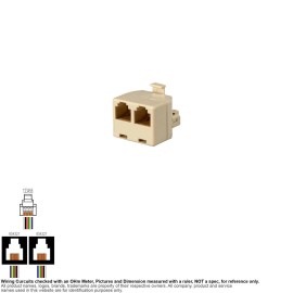 Unbranded Adapter RJ 12 RJ12 6P6C 6 Pin 2 Way Phone Male Female Telephone Splitter 170503