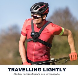 Magnetic Chest Mount Holder for GoPro Hero 13 12 11 for DJI Osmo Action 5 pro/Action 4 Creator Combo Accessories, Action Camera Chest Strap POV Vlog for Insta360 X5 X4 ACE Pro 2