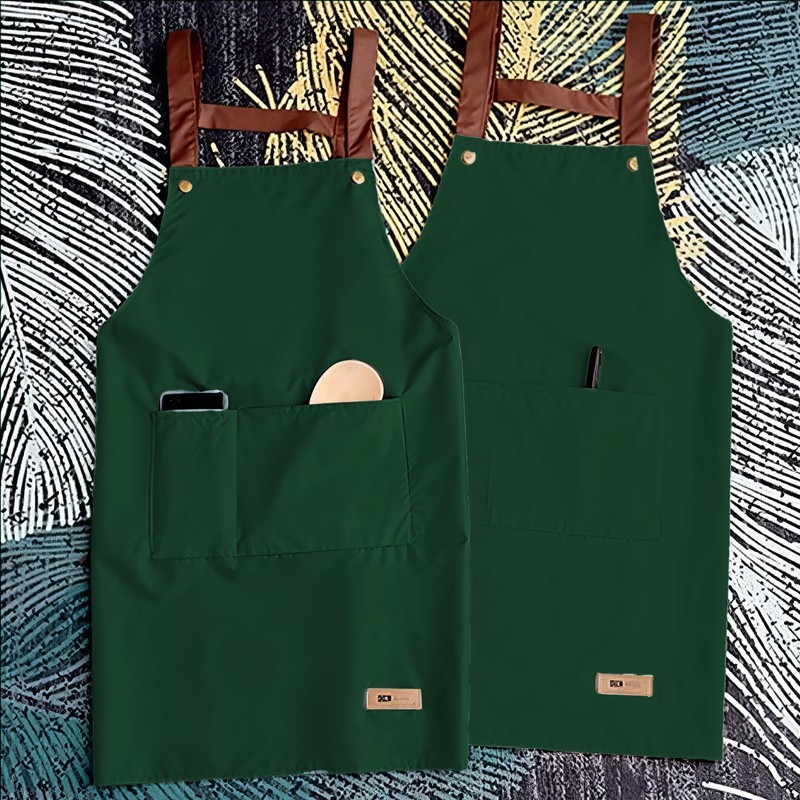 RTRTGS 1 Pack Apron, Waterproof Cooking Apron with Pockets, Adjustable