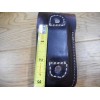 Leatherman Wave dark oil Crazy Horse leather sheath. Tooled flap.