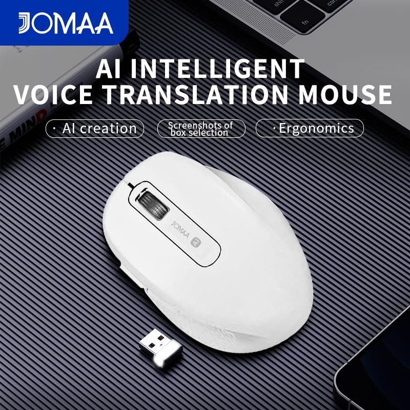 JOMAA Wireless + Bluetooth AI Mouse Smart Voice Mouse Support