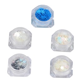 Beavorty Snowflake Nail Art Sequins for Women Ultra-Thin Glitter Decorations for Manicure for Holiday Parties Easy to Use Create Sparkling Nail Designs