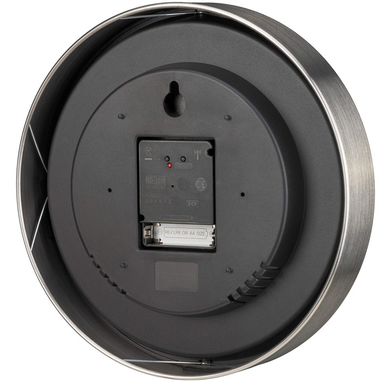 Bresser MyTime ND Radio Controlled Wall Clock, Thermo-Hygro with Silent