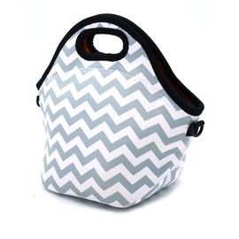 Case Wonder Lunch Bags, Neoprene Lunch Bag, Cooler Bag, Insulated Cooler Lunch Bag, Reusable, Waterproof, Insulated Lunch Bag with Shoulder Strap for Children, School, Adults, Work (Grey)