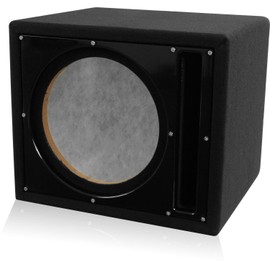 BELVA BBX110BK 10-inch Car Ported Subwoofer Box 3/4-inch MDF Pre-Lined Polyfil Includes Custom Black Baffle