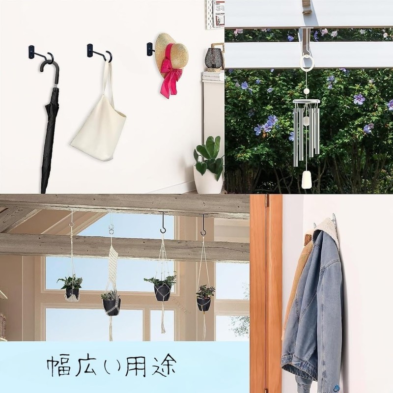 DUOLEIMI Ceiling Hooks, Set of 2, Hanging Hardware, Screw Hooks,