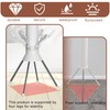 MEILANHUI 4-Legged Foldable Clothes Drying Rack with Wheels, Portable Large