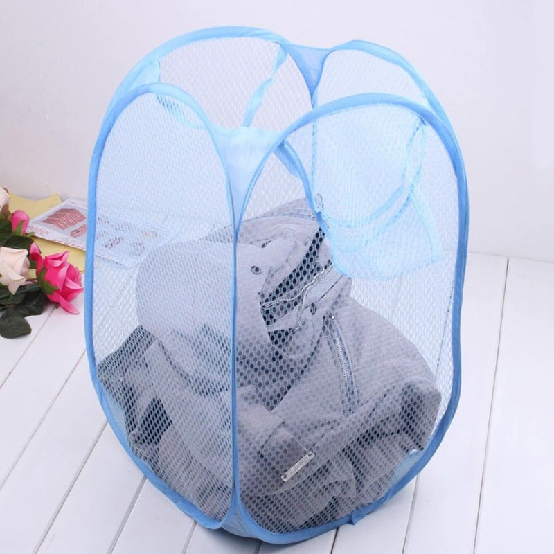 YIAGUN Laundry Baskets Pop Up Mesh Washing Bag, Foldable Laundry