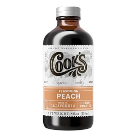 Cook's, Peach Flavoring for Baking, Preserves, Ice Cream, Jam, Cakes, 4oz