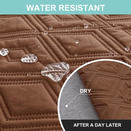 Genina Sectional Couch Covers for Dogs L Shaped Sofa Covers Chaise Lounge Cover Reversible Couch Covers for Sectional Sofa L Shape Furniture Protectors Cover for Pets, Kids (Brown, Large)