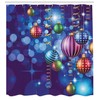 ABAKUHAUS Christmas Shower Curtain, Happy New Year Party, Fabric Fabric