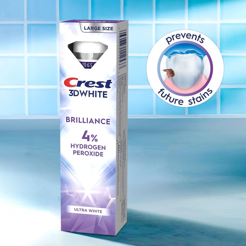 Crest 3D White Brilliance Pro Ultra White Teeth Whitening Toothpaste,
