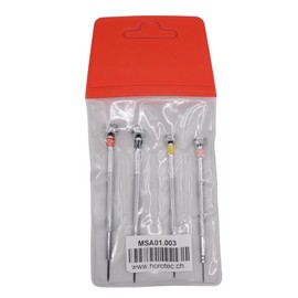 KD89 Horotec MSA01.003 Set of 4 Classic Watchmaker's Screwdrivers Chrome-Plated Brass Diameter 0.60, 0.80, 1.00, 1.2 mm