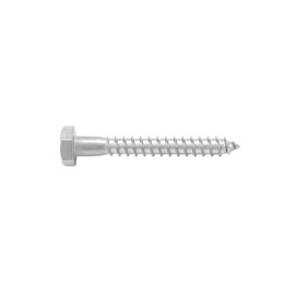 QWORK Hex Lag Screws Bolts, 50 PCS 1/4" x 2" Hex Head Fasteners, 304 Stainless Steel Lag Bolts, Partial Thread, Rust Resistant, Solid Construction, for Deck Building, Joining Lumber