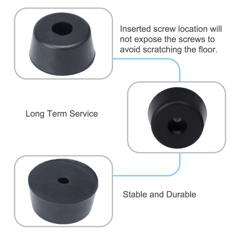 sourcing map Tapered Rubber Pad Feet Bumper Washer 28mm x