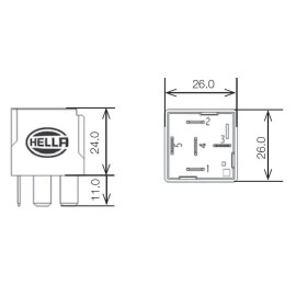 Hella 7794027 Relay 12V 20/40A Spdt Res