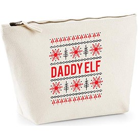 Hippowarehouse daddy elf printed make up cosmetic wash bag 18x19x9cm