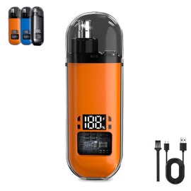 【2025 Best Gifts】Painless Eyebrow & Facial Hair Trimmer for Men Women 2024, Electric Portable Ear and Nose Hair Trimmer Clipper Rechargeable Comfort Waterproof - Color: orange