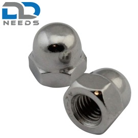 D2D Pack of 10 Hexagonal Cap Nuts High Shape Size: M12 DIN 1587 Stainless Steel A2 V2A Decorative Nuts