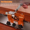 Chainsaw Sharpener, Chainsaw Sharpening Jig Kit with Tungsten Burr, Hand-Cranked