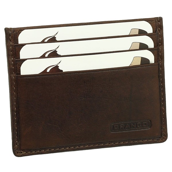 Luxury Leather Credit Card Holder Extra Flat with Additional Compartment