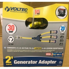 Voltec 30 AMP Generator W Adapter With E-ZEE Lock 04-00216